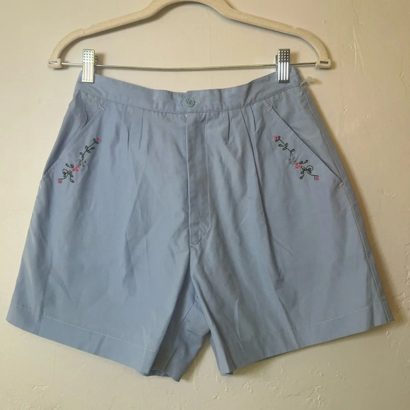 C’est Jali Baby Blue High Rise Grandma Core Shorts. A12 - Picture 1 of 5